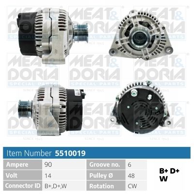 Obrázok Alternátor MEAT & DORIA  5510019