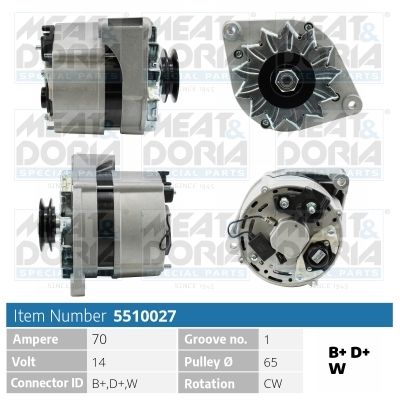 Obrázok Alternátor MEAT & DORIA  5510027