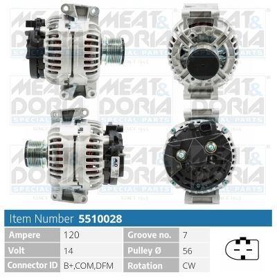 Obrázok Alternátor MEAT & DORIA  5510028