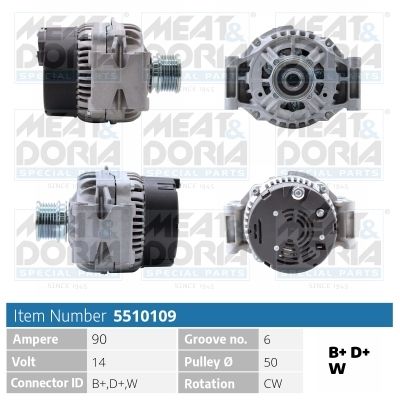 Obrázok Alternátor MEAT & DORIA  5510109