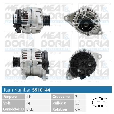 Obrázok Alternátor MEAT & DORIA  5510144