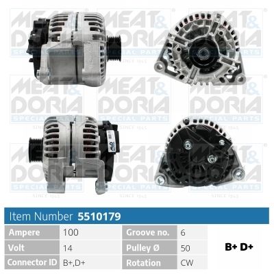 Obrázok Alternátor MEAT & DORIA  5510179