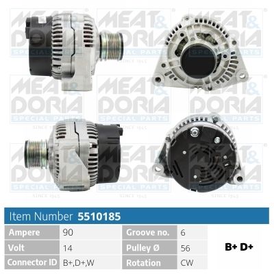 Obrázok Alternátor MEAT & DORIA  5510185