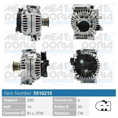 Obrázok Alternátor MEAT & DORIA  5510215