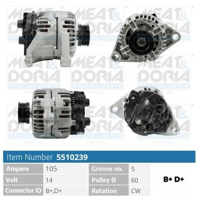 Obrázok Alternátor MEAT & DORIA  5510239