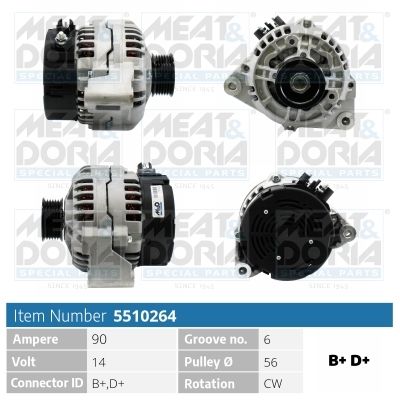 Obrázok Alternátor MEAT & DORIA  5510264