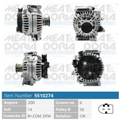 Obrázok Alternátor MEAT & DORIA  5510274