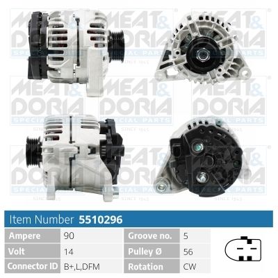 Obrázok Alternátor MEAT & DORIA  5510296