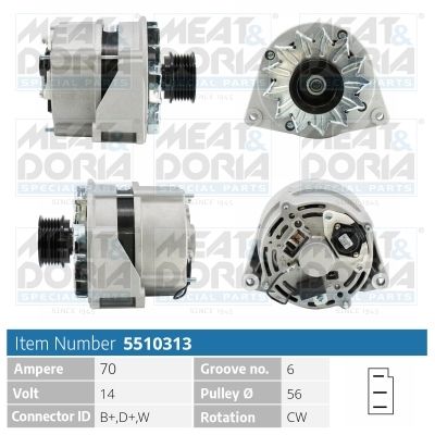 Obrázok Alternátor MEAT & DORIA  5510313