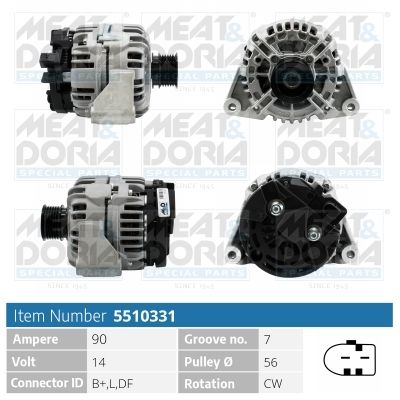 Obrázok Alternátor MEAT & DORIA  5510331