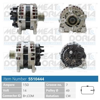 Obrázok Alternátor MEAT & DORIA  5510444
