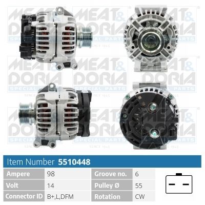 Obrázok Alternátor MEAT & DORIA  5510448