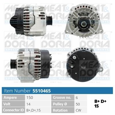 Obrázok Alternátor MEAT & DORIA  5510465