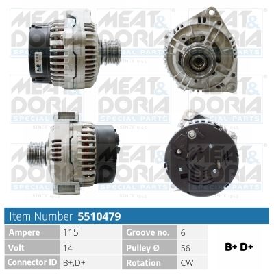Obrázok Alternátor MEAT & DORIA  5510479