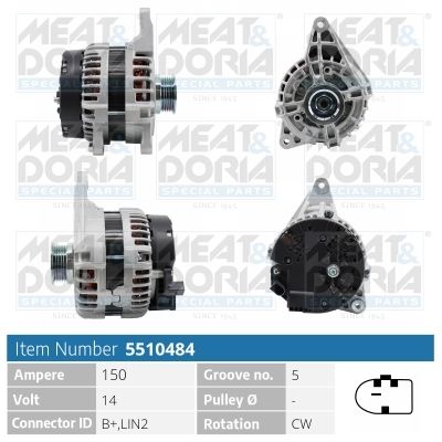 Obrázok Alternátor MEAT & DORIA  5510484