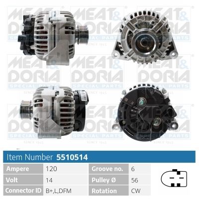 Obrázok Alternátor MEAT & DORIA  5510514