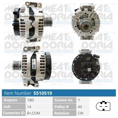 Obrázok Alternátor MEAT & DORIA  5510519