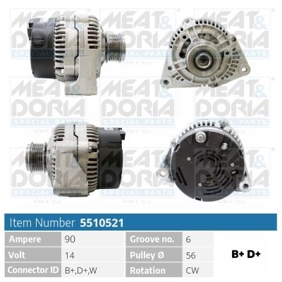 Obrázok Alternátor MEAT & DORIA  5510521