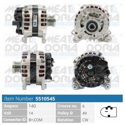 Obrázok Alternátor MEAT & DORIA  5510545