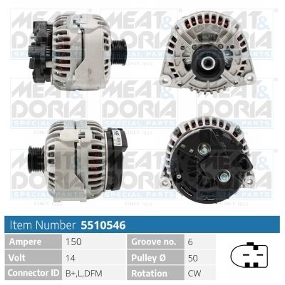 Obrázok Alternátor MEAT & DORIA  5510546