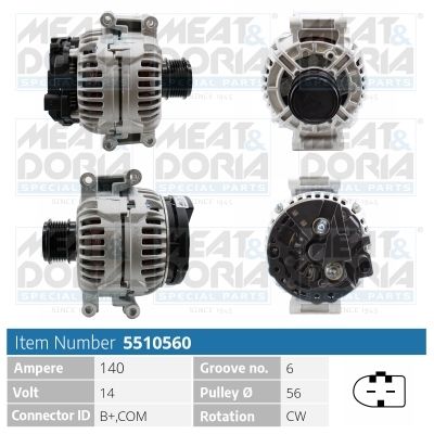 Obrázok Alternátor MEAT & DORIA  5510560