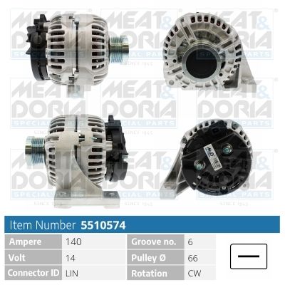 Obrázok Alternátor MEAT & DORIA  5510574