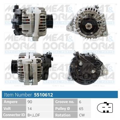 Obrázok Alternátor MEAT & DORIA  5510612