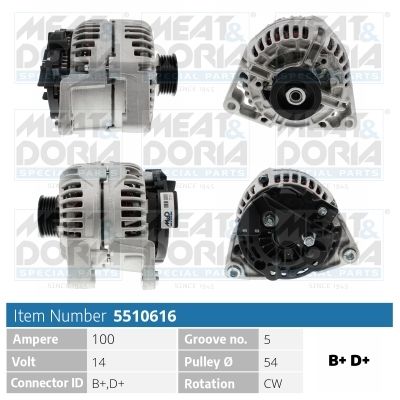 Obrázok Alternátor MEAT & DORIA  5510616