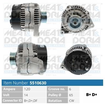 Obrázok Alternátor MEAT & DORIA  5510630