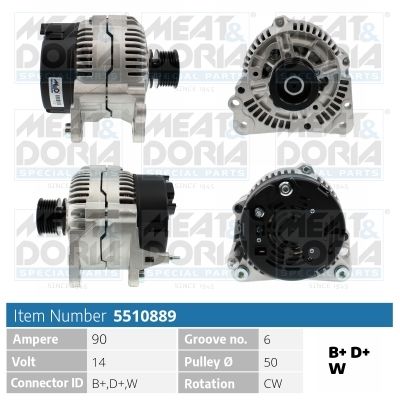 Obrázok Alternátor MEAT & DORIA  5510889