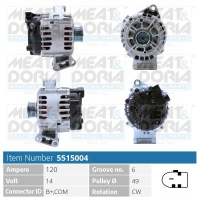 Obrázok Alternátor MEAT & DORIA  5515004