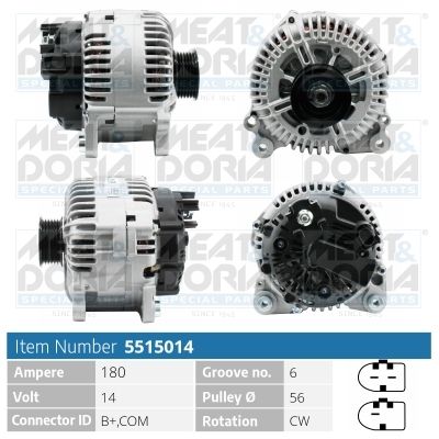 Obrázok Alternátor MEAT & DORIA  5515014