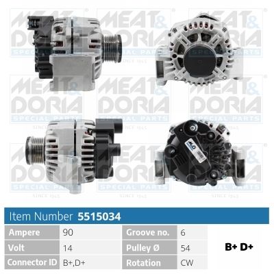 Obrázok Alternátor MEAT & DORIA  5515034
