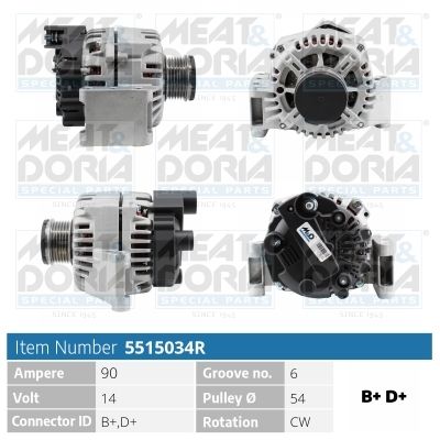 Obrázok Alternátor MEAT & DORIA  5515034R