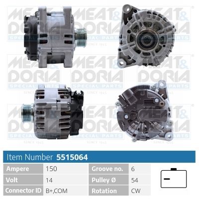 Obrázok Alternátor MEAT & DORIA  5515064