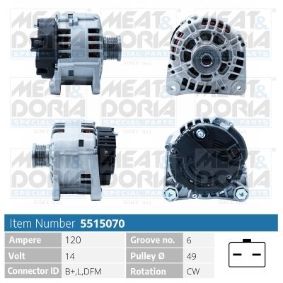 Obrázok Alternátor MEAT & DORIA  5515070