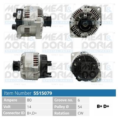 Obrázok Alternátor MEAT & DORIA  5515079