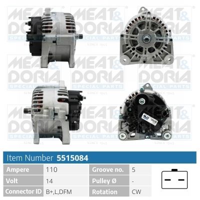 Obrázok Alternátor MEAT & DORIA  5515084