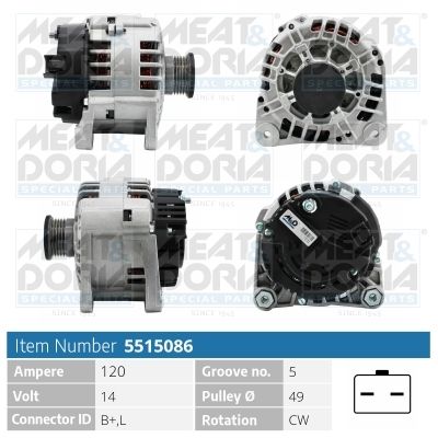 Obrázok Alternátor MEAT & DORIA  5515086