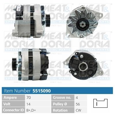 Obrázok Alternátor MEAT & DORIA  5515090