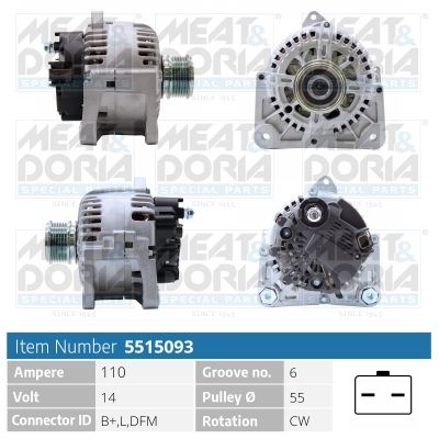 Obrázok Alternátor MEAT & DORIA  5515093