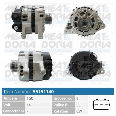 Obrázok Alternátor MEAT & DORIA  55151140