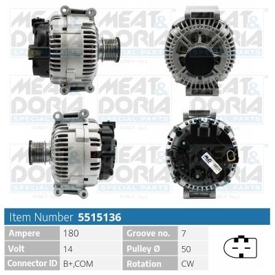Obrázok Alternátor MEAT & DORIA  5515136