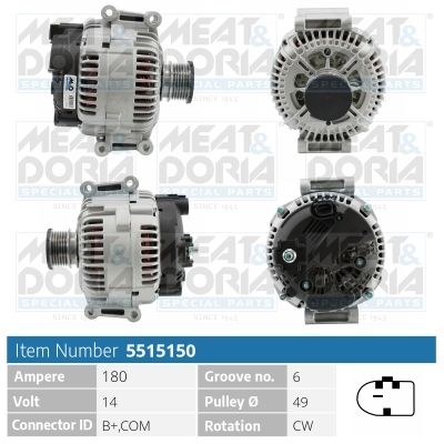 Obrázok Alternátor MEAT & DORIA  5515150