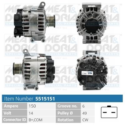 Obrázok Alternátor MEAT & DORIA  5515151
