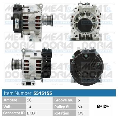 Obrázok Alternátor MEAT & DORIA  5515155