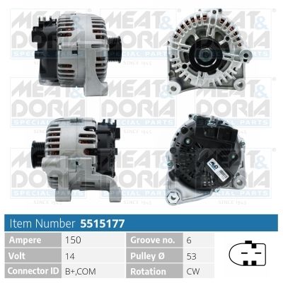 Obrázok Alternátor MEAT & DORIA  5515177