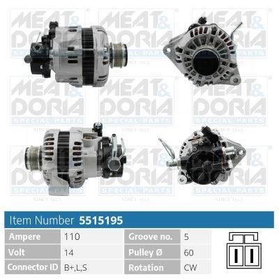 Obrázok Alternátor MEAT & DORIA  5515195