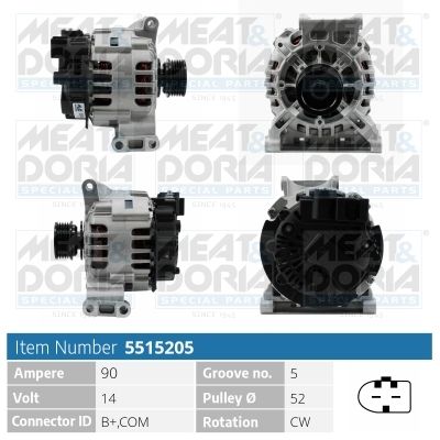 Obrázok Alternátor MEAT & DORIA  5515205