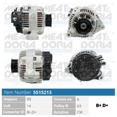Obrázok Alternátor MEAT & DORIA  5515213
